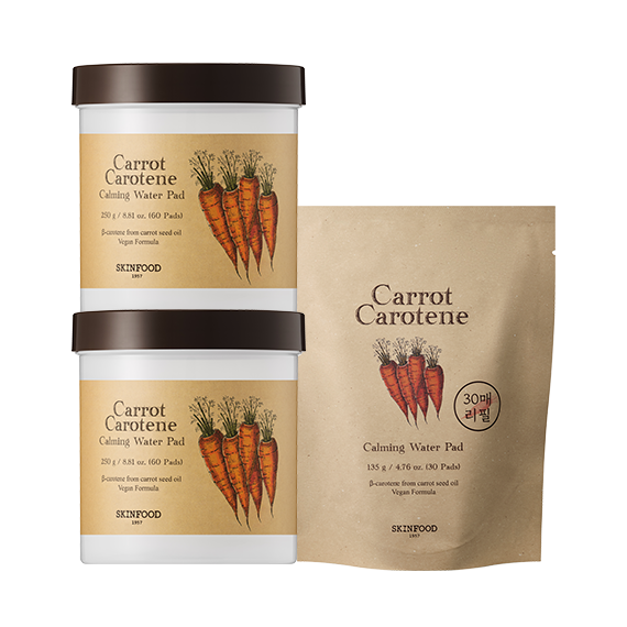 [150 sheets Set] Carrot Carotene Calming Water Pad 60 sheets 2Piece + 30 sheets