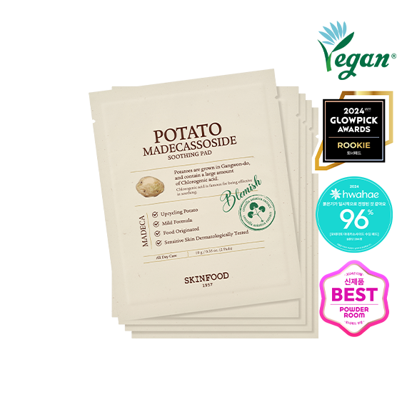 Potato Madecassoside Soothing Pad Set (2 sheets x 5 sheets/Portable)